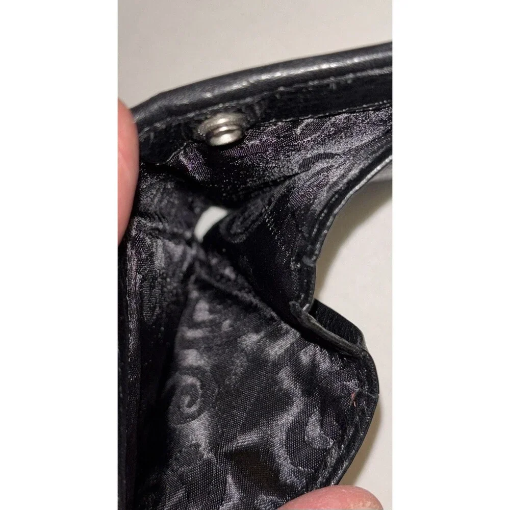 Brighton Black and Brown Croc Bi Fold Leather Wallet